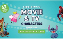 Kids Bingo - Movie & TV Characters