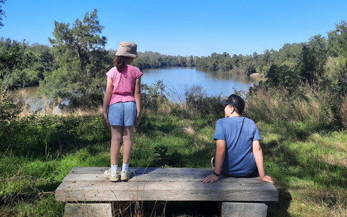 Kids on bench