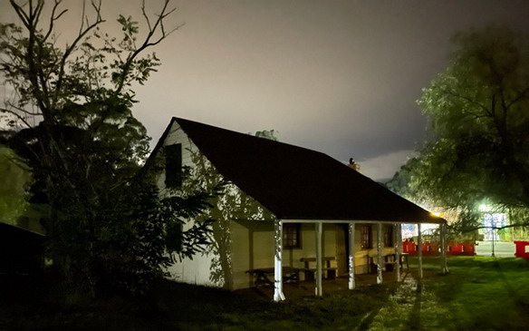 Eerie night at Wilberforce's Rose Cottage