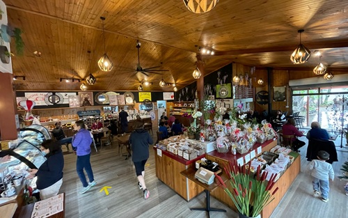 inside Mountain Bells cafe