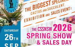 The Cactus and Succulent Society of NSW Spring Show and Sales Day