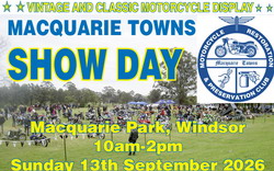 Macquarie Towns Motorcycle Restoration & Preservation Club Show Day